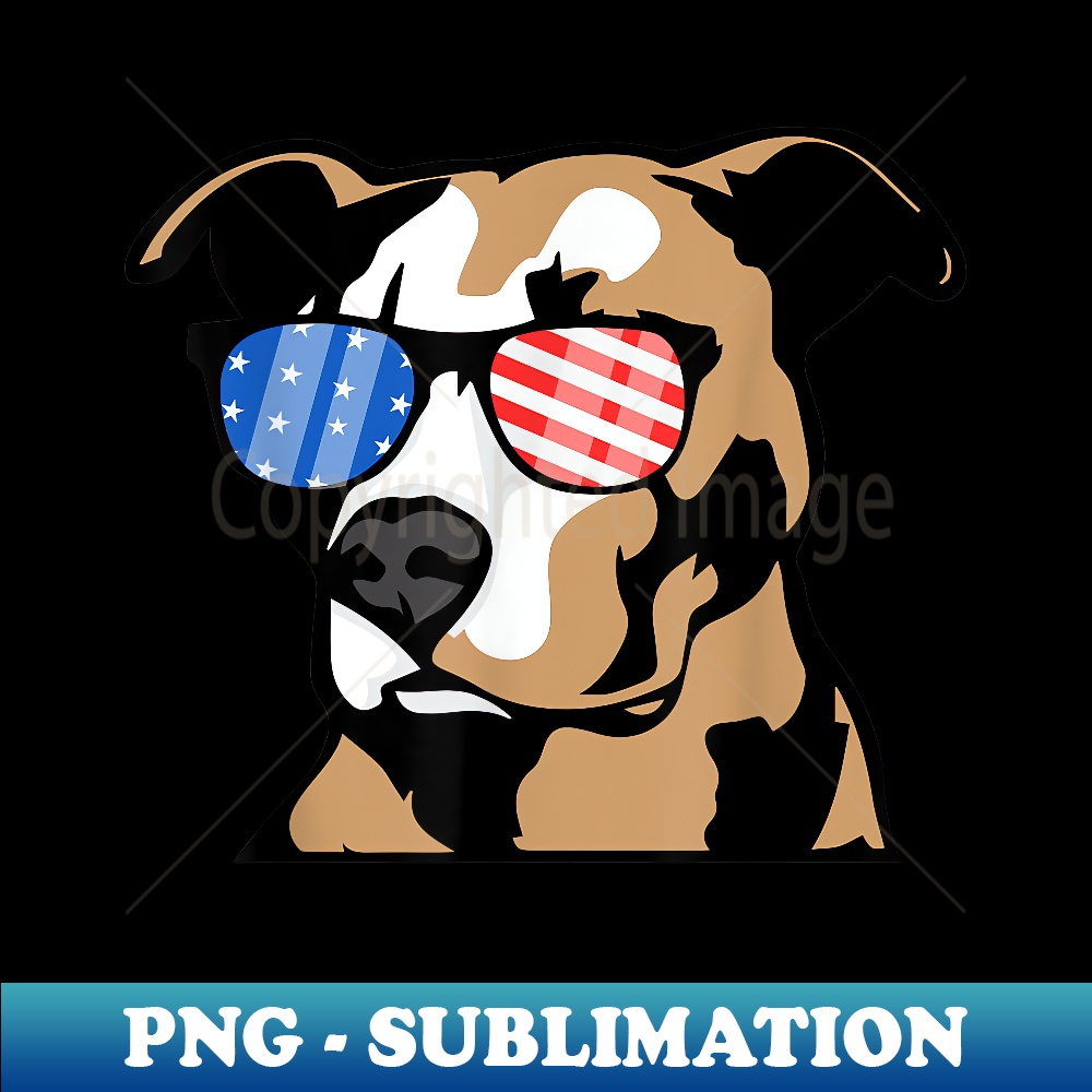 Patriotic Pitbull - USA American Flag July 4th - Exclusive Sublimation Digital File