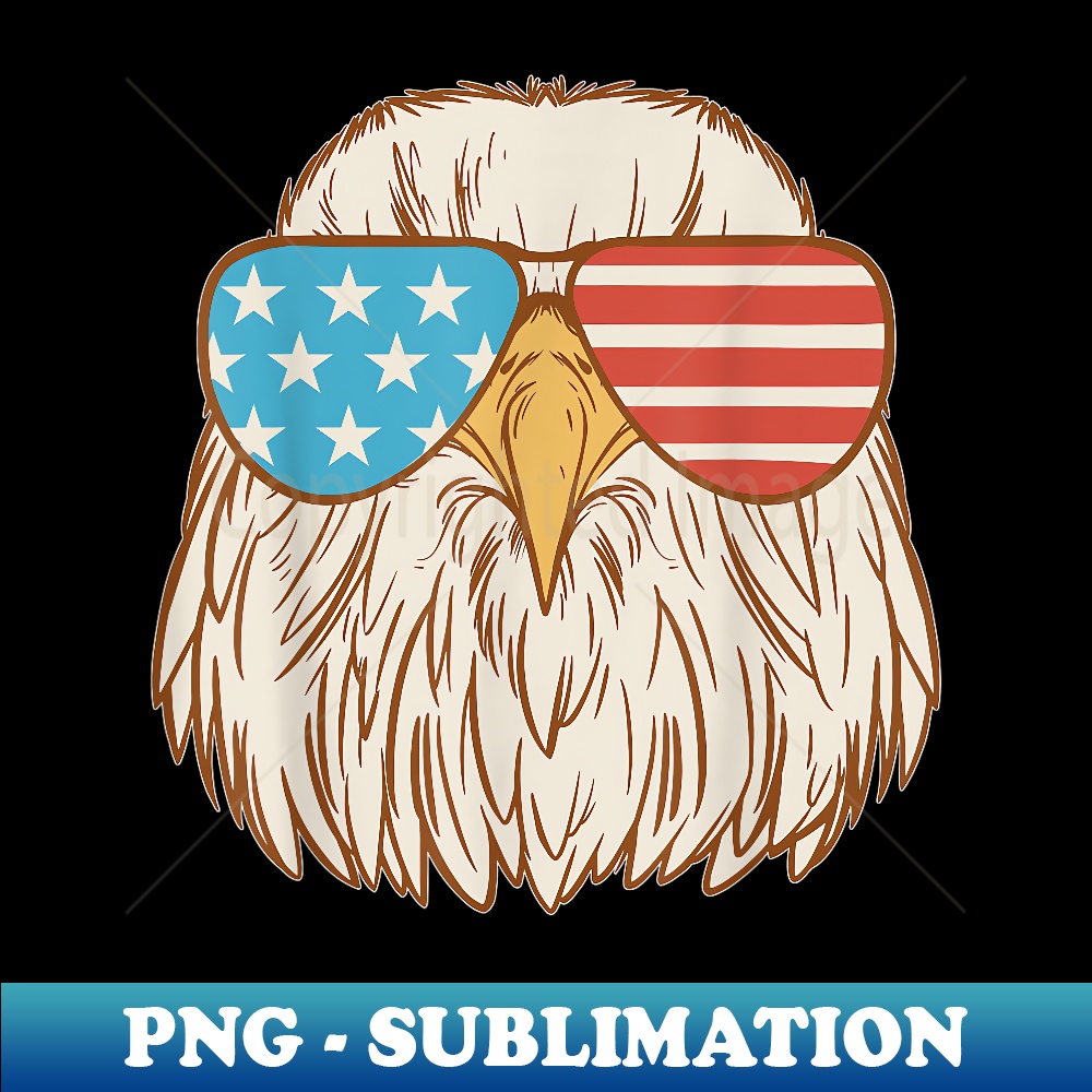 PATRIOTIC EAGLE 4th of July USA American Flag - Trendy Sublimation Digital Download