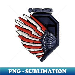 world of tanks july 4th red, white & blue wing - instant png sublimation download