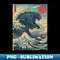 Kaiju Monster Japanese Style Art Great Wave Off Kanagawa - PNG Transparent Sublimation Design