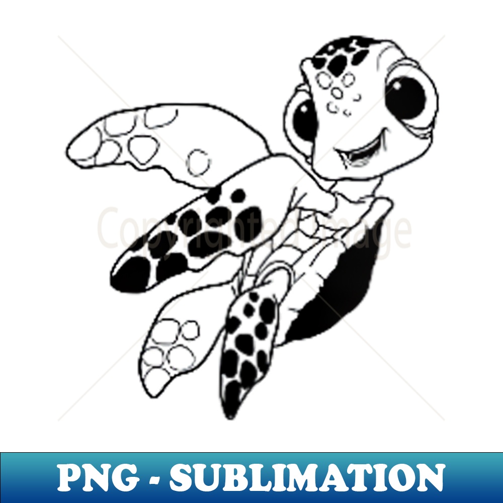 Disney Pixar Finding Nemo Squirt Outline Pocket Wave - PNG Transparent Sublimation File