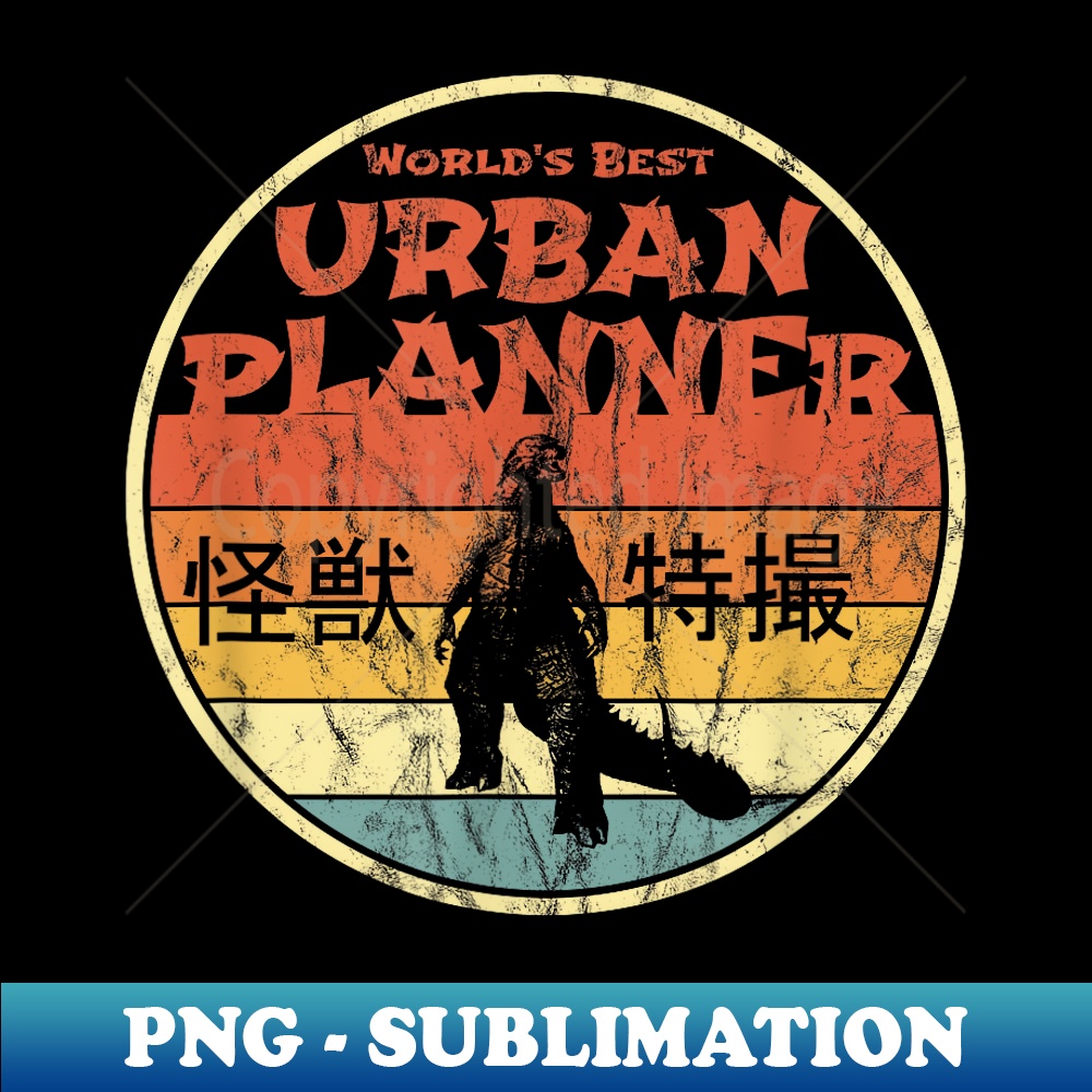 Urban Planner Funny Kaiju Japanese Retro Monster Joke - Premium Sublimation Digital Download