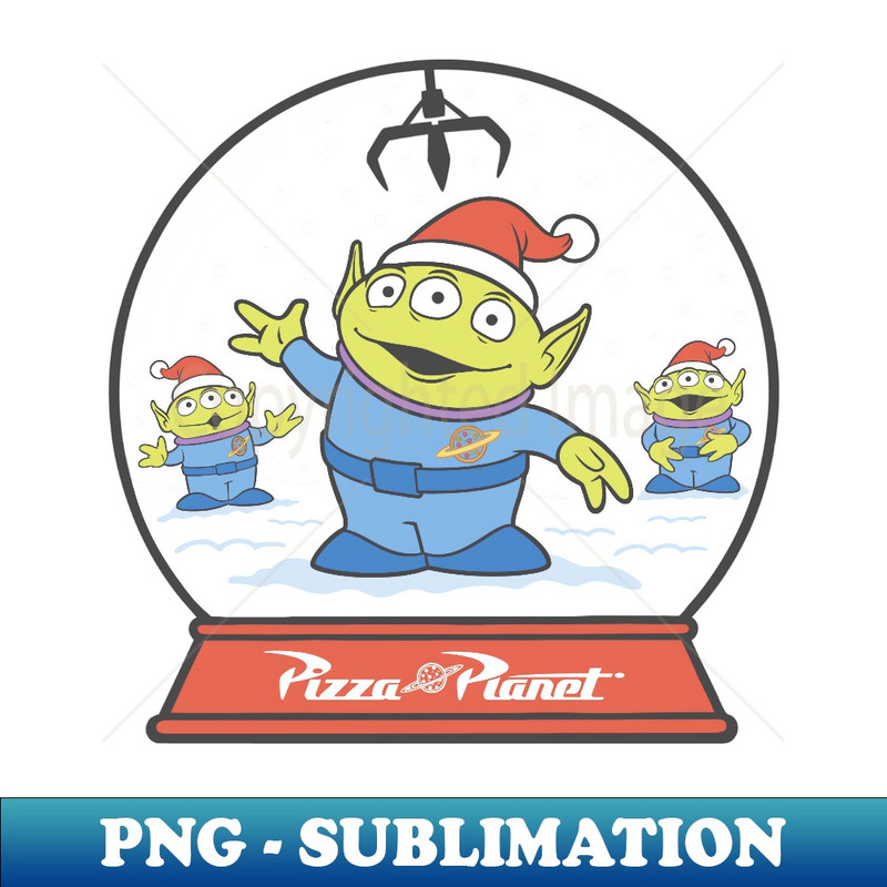 Disney Pixar Toy Story Alien Claw Snowglobe Christmas - Exclusive Sublimation Digital File