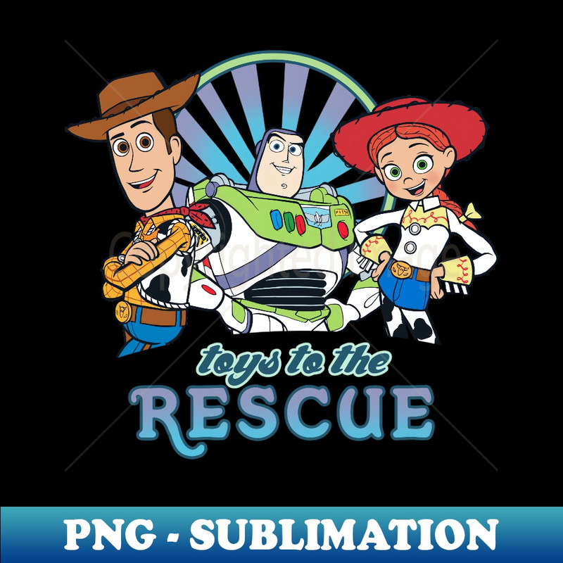 Disney Pixar Toy Story Jessie Woody Buzz Toys To The Rescue - PNG Transparent Sublimation File