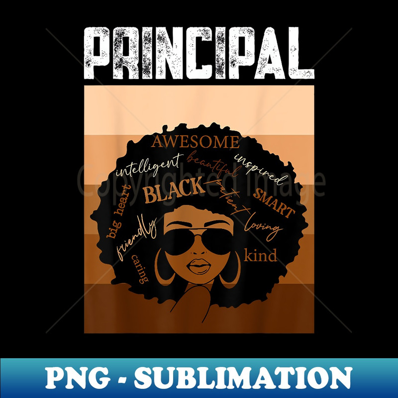 Principal Afro African American Black History Month - Premium Sublimation Digital Download