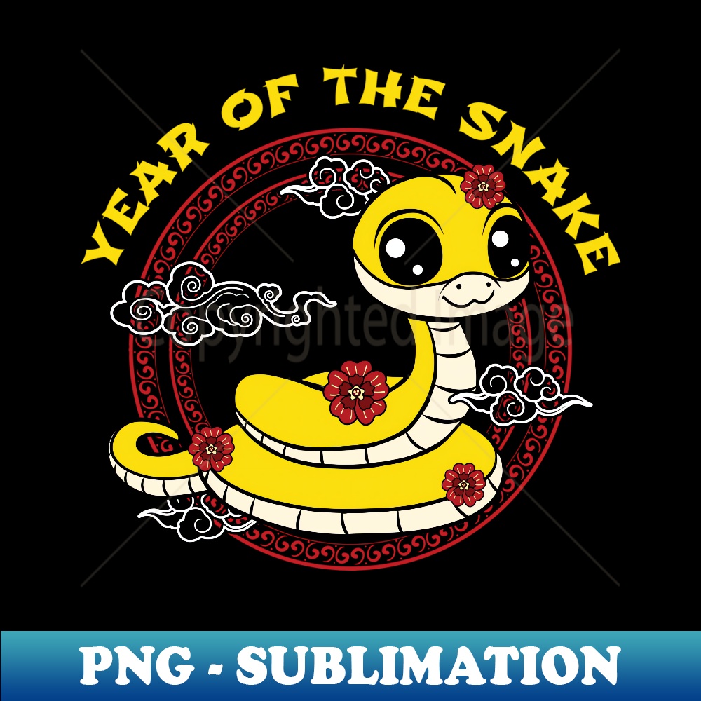 Year Of The Snake Cute Chinese New Year Chinese Zodiac - Instant Sublimation Digital Download