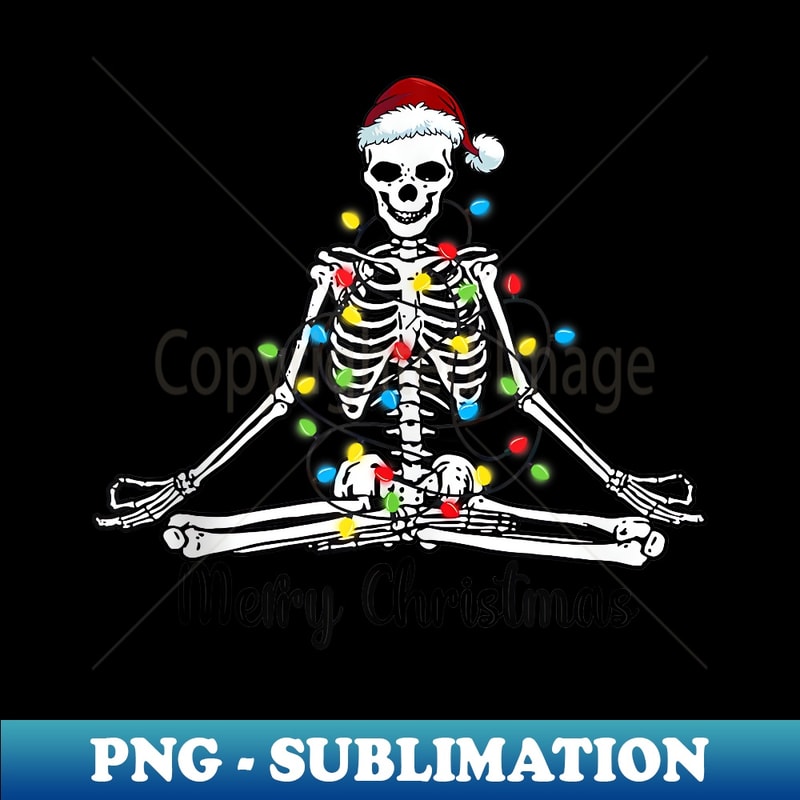 skeleton do yoga ugly christmas - High-Resolution PNG Sublimation File
