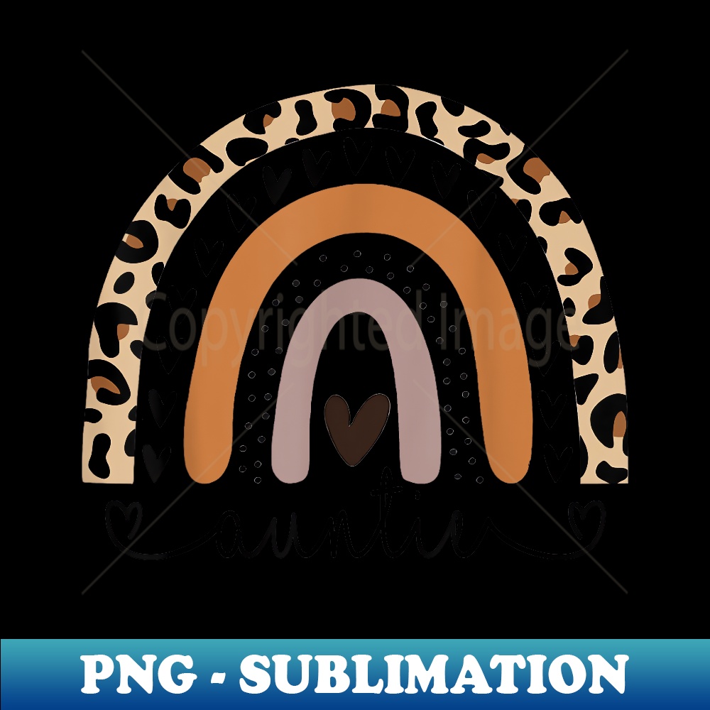 Blessed Auntie EST 2022 Funny Leopard Boho Rainbow - Stylish Sublimation Digital Download