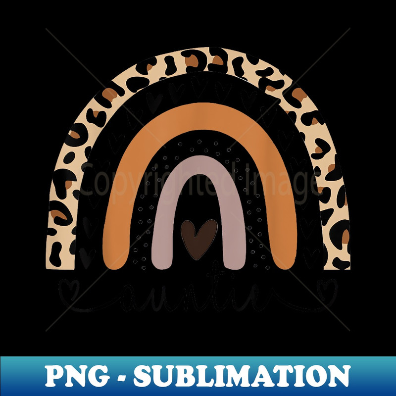 Blessed Auntie EST 2022 Funny Leopard Boho Rainbow - Stylish Sublimation Digital Download