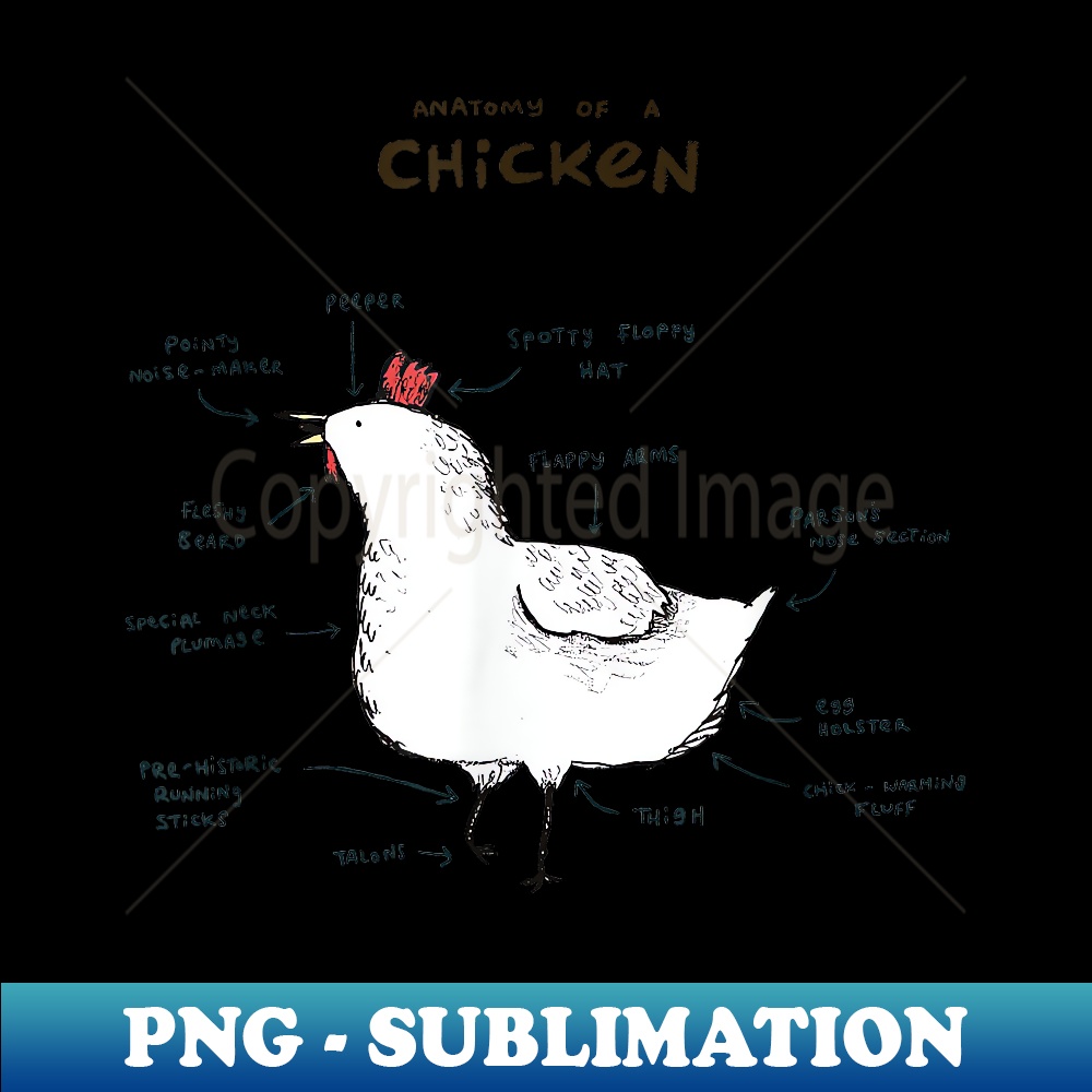 anatomy of a chicken farmer ts - PNG Transparent Sublimation Design