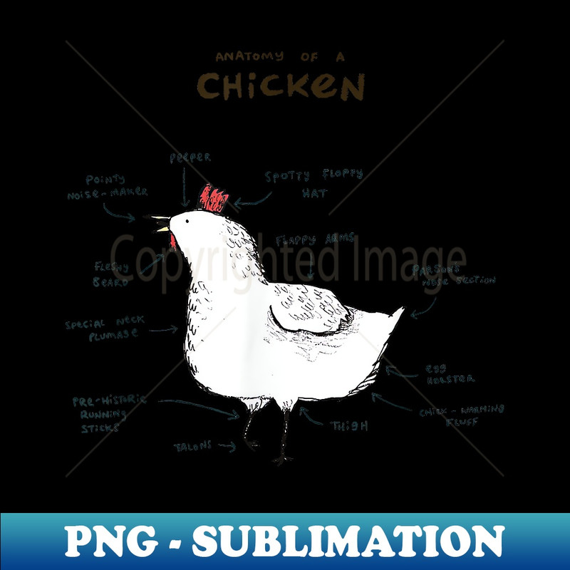 anatomy of a chicken farmer ts - PNG Transparent Sublimation Design