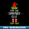 Funny Matching Family I'm The Smart Elf Christmas - Vintage Sublimation PNG Download
