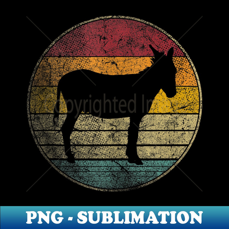 Donkey Mule Farm Farmer  Retro Style Vintage 80s - Digital Sublimation Download File