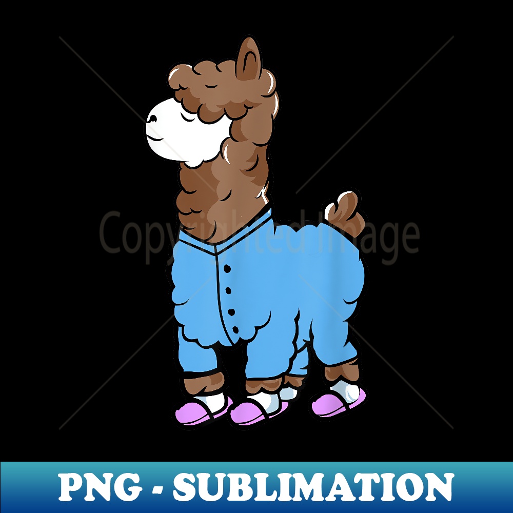 Cute Llama Pajama T Funny Pyjama Llama Bedtime - PNG Sublimation Digital Download