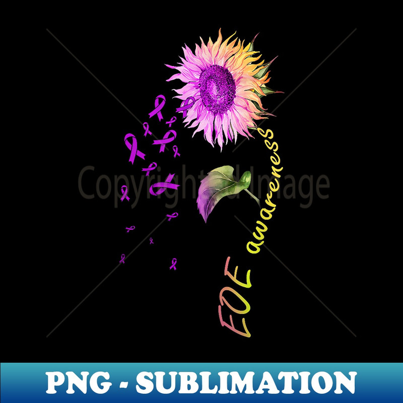 EOE Awareness Sunflower - Instant PNG Sublimation Download