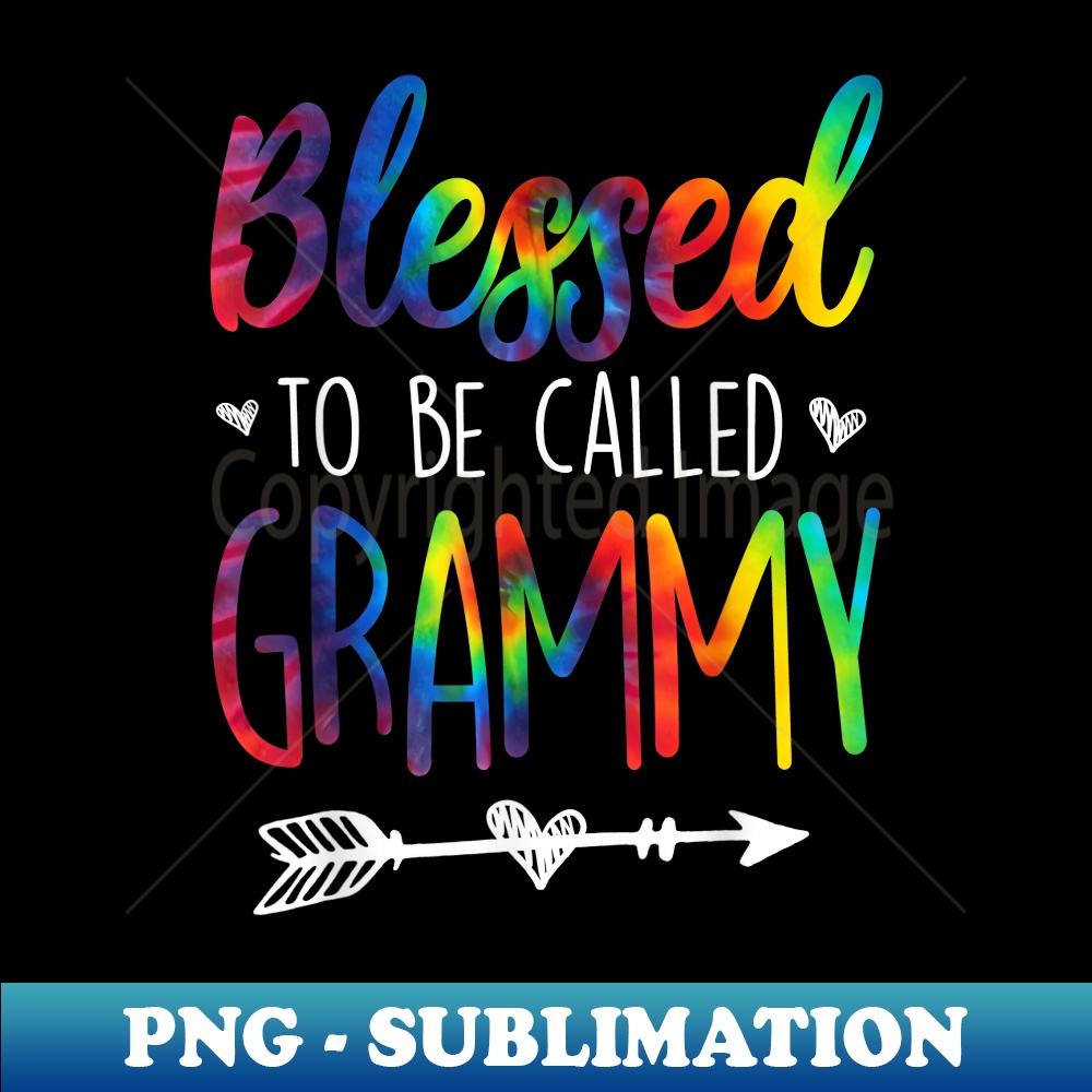 Blessed To Be Called Grammy Tie Dye Family Matching - PNG Transparent Sublimation Design