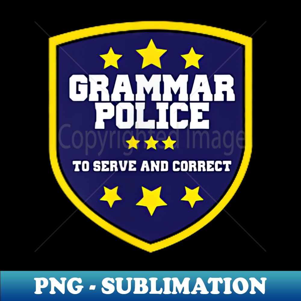 Grammar Police - Vintage Sublimation PNG Download