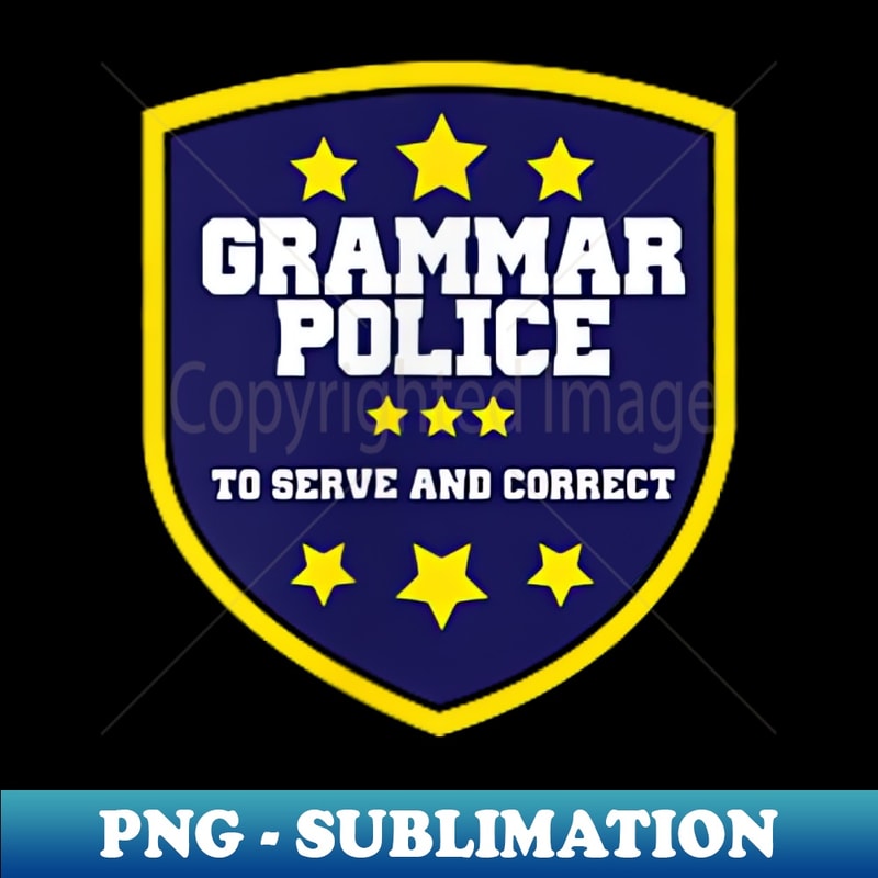 Grammar Police - Vintage Sublimation PNG Download