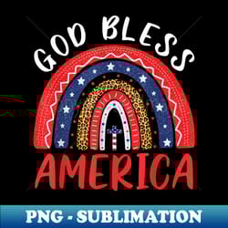 god bless america 4th of july leopard usa flag christian - high-resolution png sublimation file