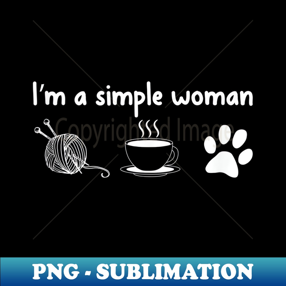 I'm a Simple Woman Knitting for Knitters Christmas - Premium PNG Sublimation File