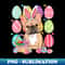 Cute Frenchie Easter Bunny Ear Colorful Easter Egg Basket - Digital Sublimation Download File