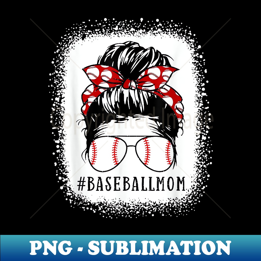 Messy Bun Bonus Baseballmom Baseball Day Leopard Bandana - High-Quality PNG Sublimation Download