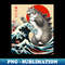 Catzilla Cat Japanese Art Funny Cat s Kid - Aesthetic Sublimation Digital File