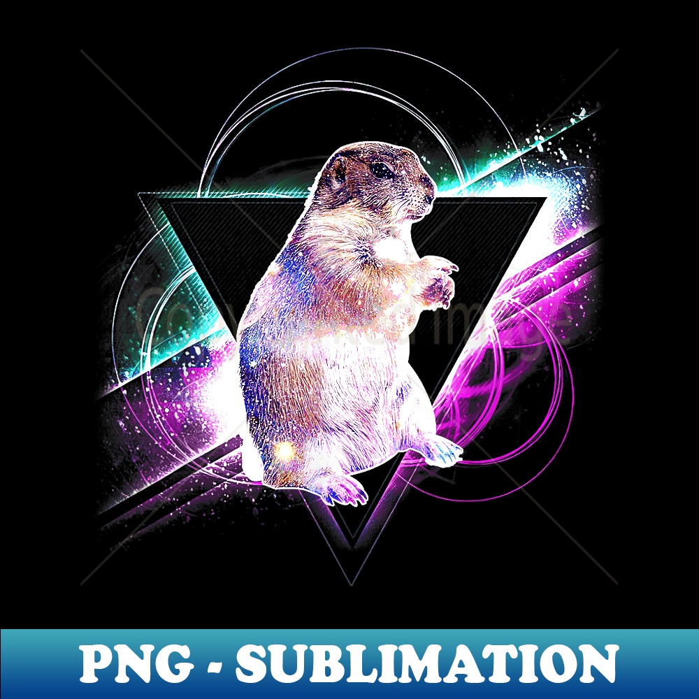 Aesthetic Galaxy Prairie Dog - High-Quality PNG Sublimation Download