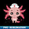 Thanksgiving Scrub Tops Axolotls Nurse Holiday Nursing 1 - Vintage Sublimation PNG Download