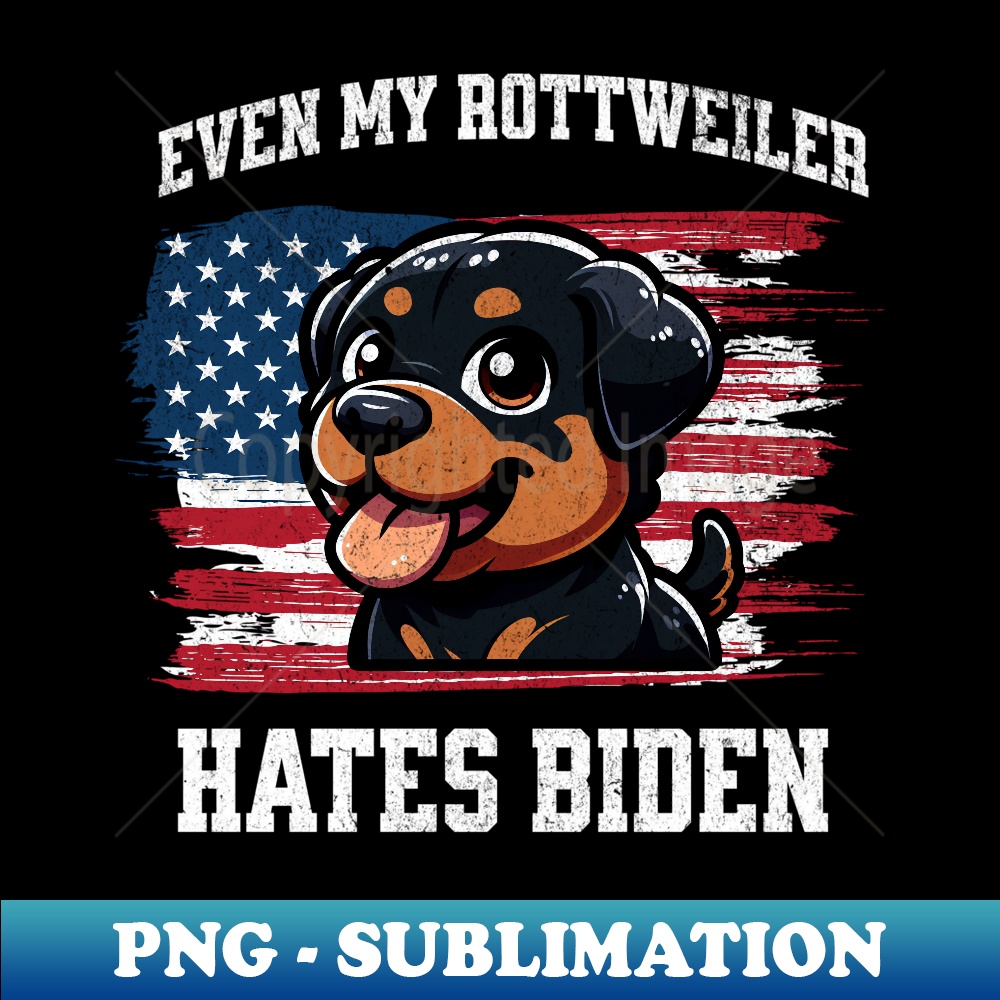 Even My Rottweiler Hates Biden  Funny Election Republican - Professional Sublimation Digital Download