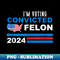 I'm Voting For The Convicted Felon Pro Trump 2024 US Flag - PNG Transparent Digital Download File for Sublimation