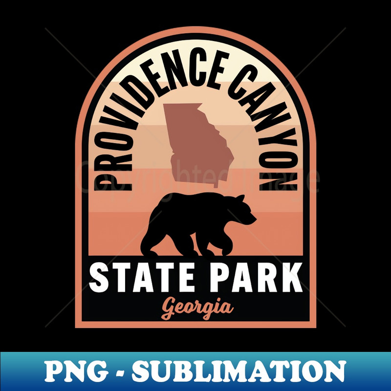 Providence Canyon State Park GA Bear - Instant PNG Sublimation Download