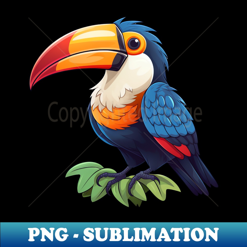 Colorful Toucan Bird of Paradise - Signature Sublimation PNG File