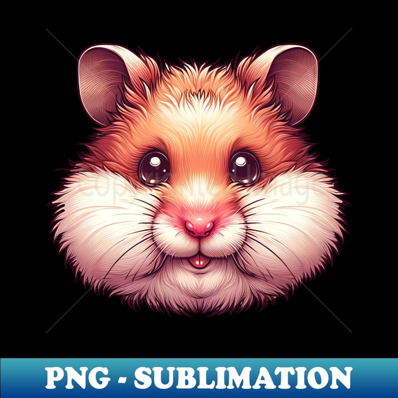 Hamster head portrait ugly hamster cheeks - Premium PNG Sublimation File