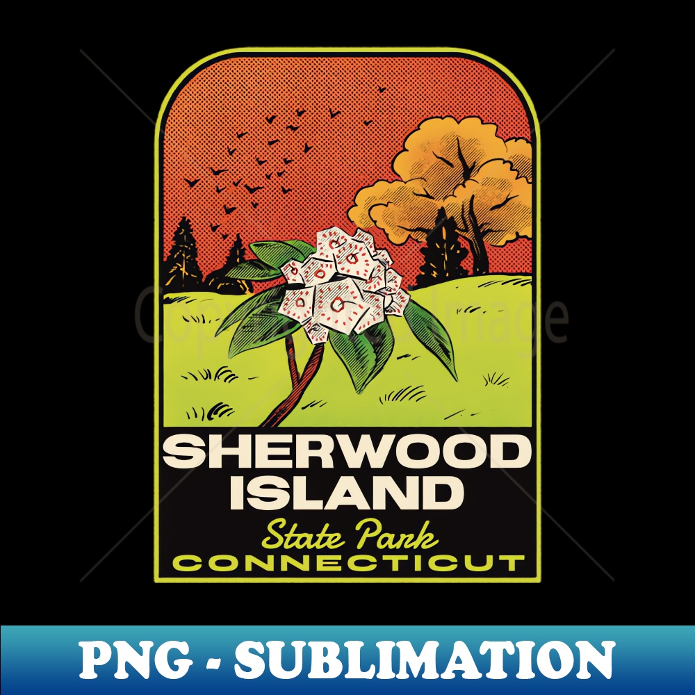 Sherwood Island State Park CT Vintage - Premium PNG Sublimation File