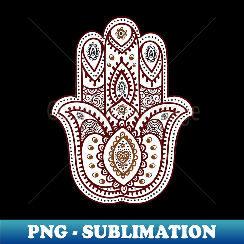 Hamsa Hand Mandala - Artistic Sublimation Digital File