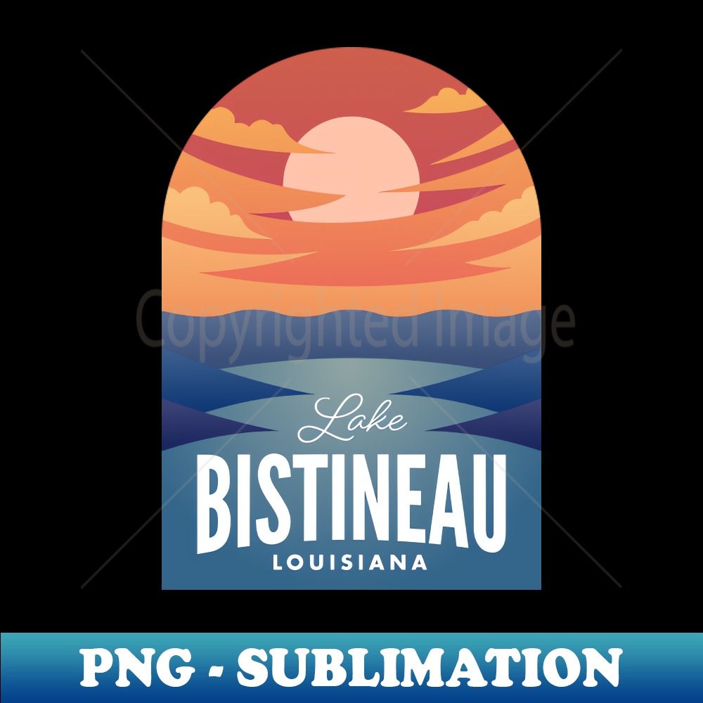 Lake Bistineau LA Retro Sunset - Aesthetic Sublimation Digital File
