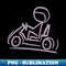 Go-Kart Silhouette Stick Figure Line Drawing - PNG Transparent Sublimation Design