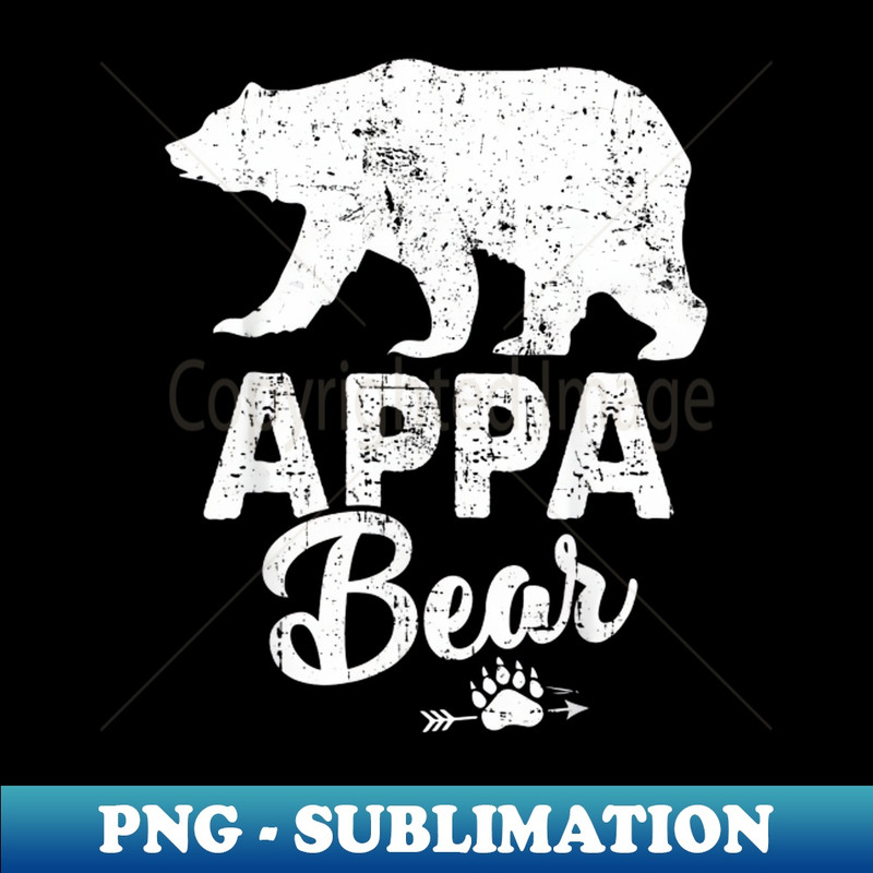 Mens Appa Bear Father Day - PNG Transparent Sublimation File