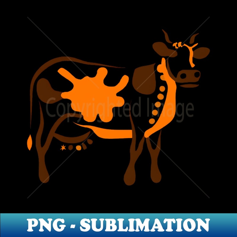 Cow Art Abstract - Signature Sublimation PNG File