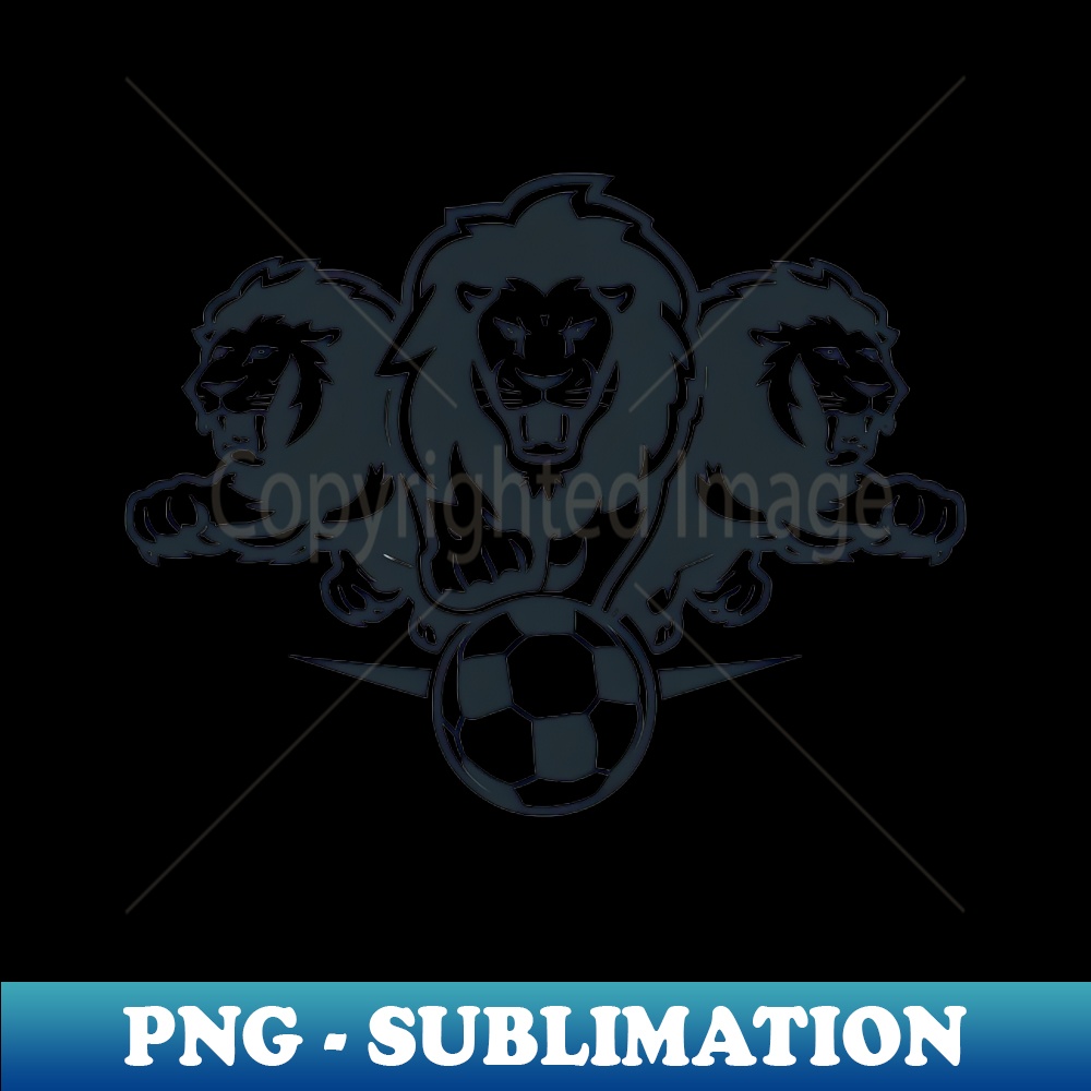 Three Lions chasing Soccer ball - Instant Sublimation Digital Download