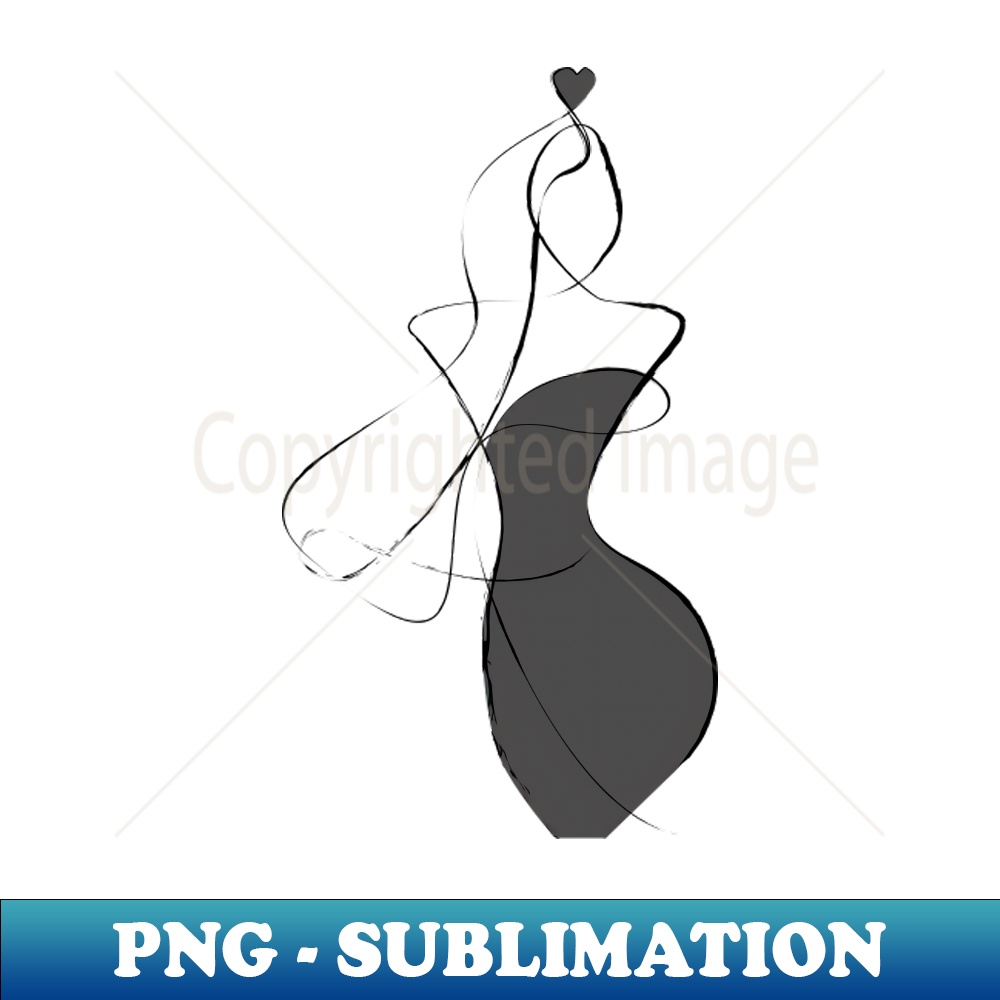 Woman Body, Female Figure, Woman Sketch Art - Decorative Sublimation PNG File