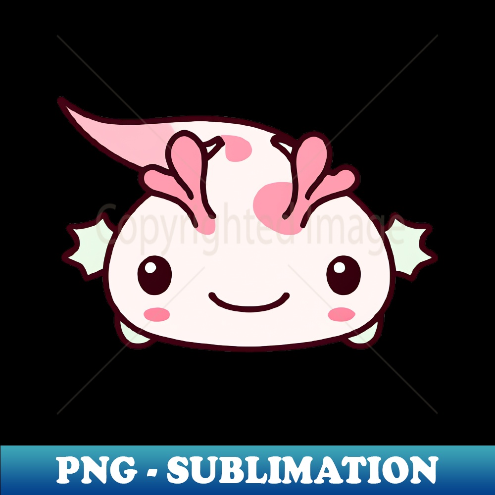 Cute axolotl design in kawaii style - Modern Sublimation PNG File