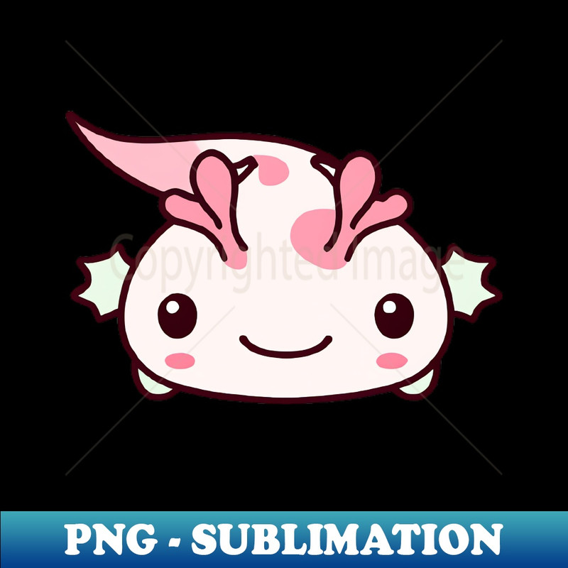 Cute axolotl design in kawaii style - Modern Sublimation PNG File