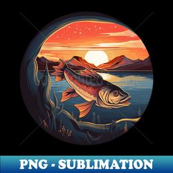 trout in sunset - angler's paradise design