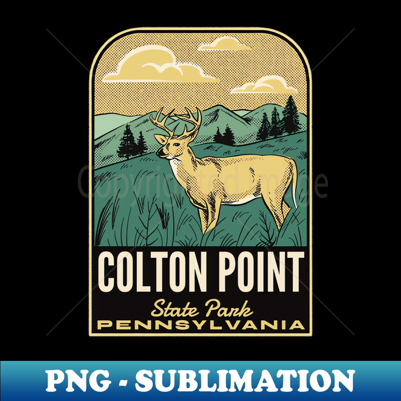 Colton Point State Park PA Vintage Travel - Exclusive Sublimation Digital File