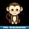 Cute Monkey Sitting, Meditating and Relaxing - Sublimation-Ready PNG File