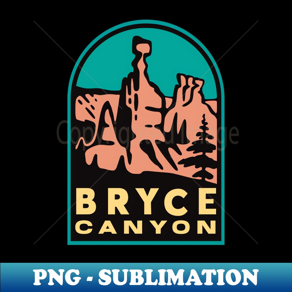 Bryce Canyon National Park Badge - Exclusive PNG Sublimation Download