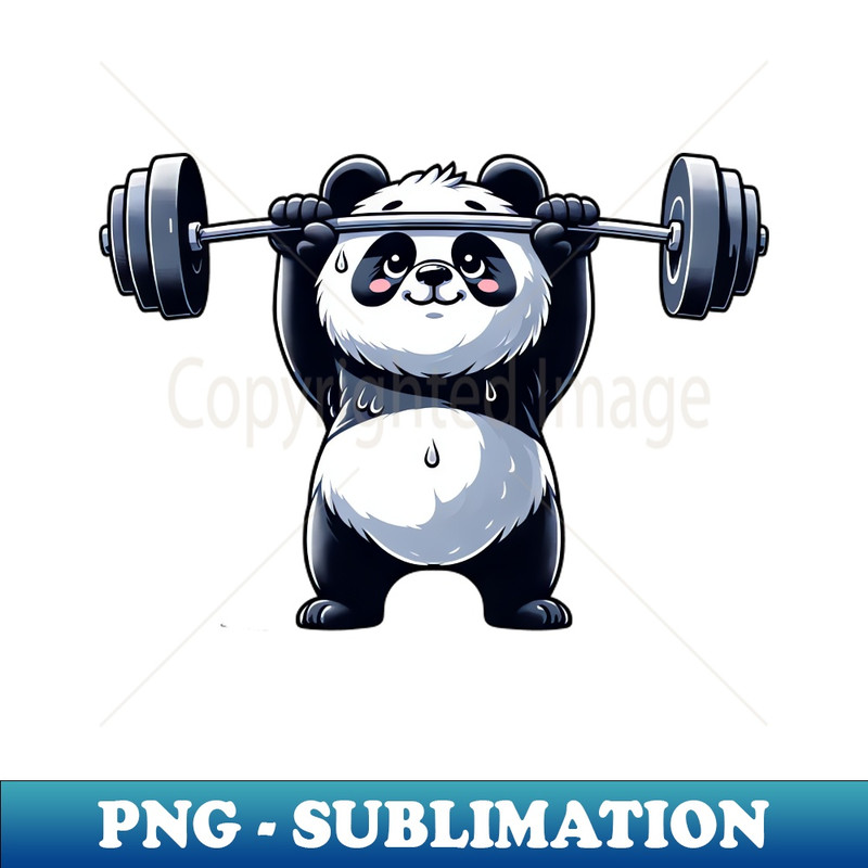 Cool panda barbell weightlifter fitness 0531.jpg