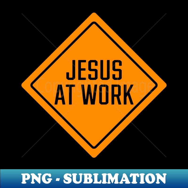 Jesus At Work - Creative Art T-Shirt PNG